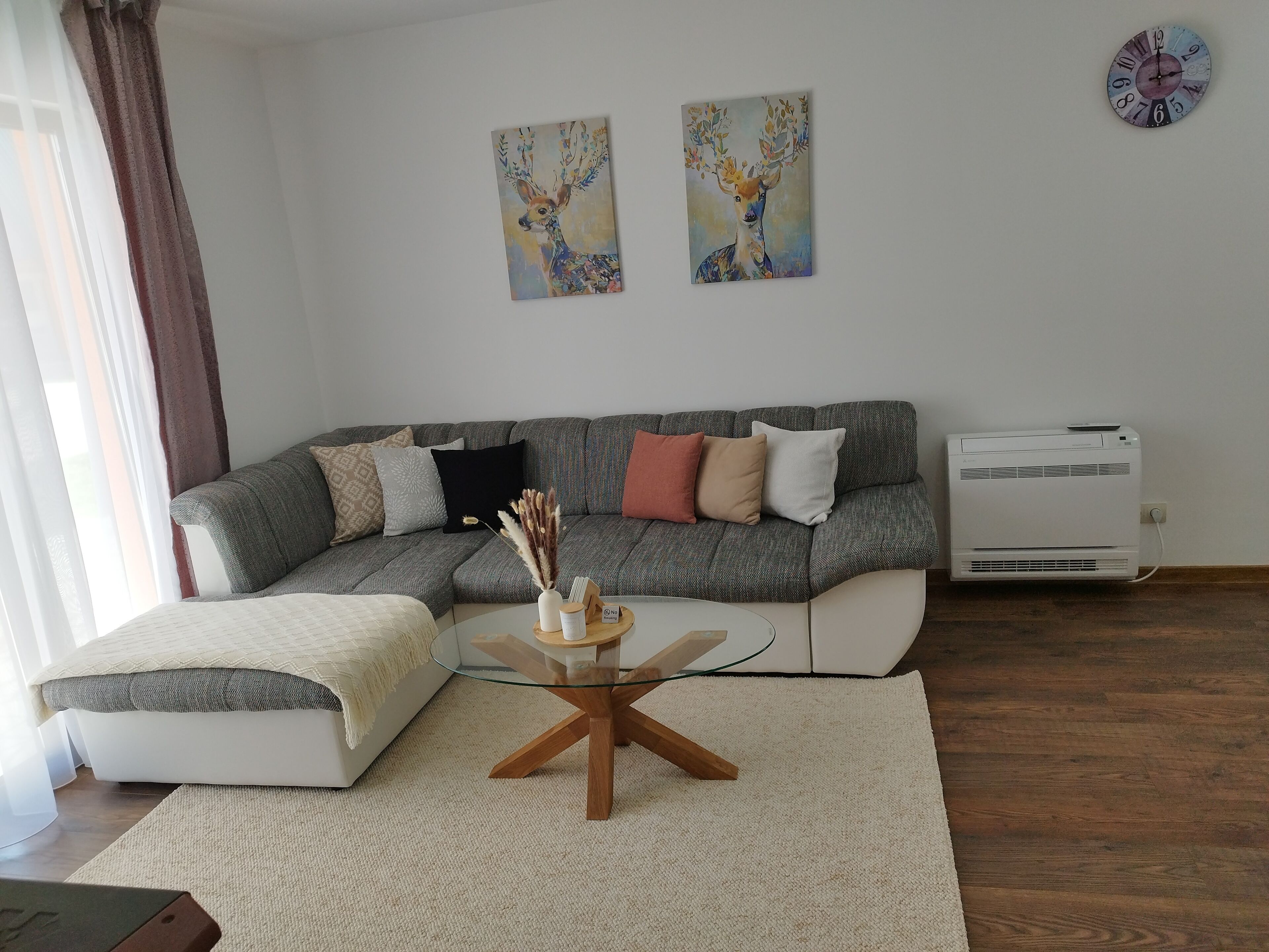 Älytelevisio, takka, kirjoja