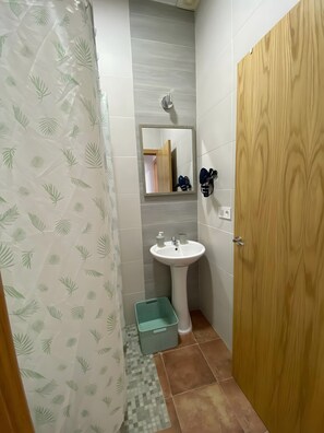 Shower, hair dryer