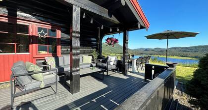 Luxury hillside family home with panoramic views, sauna & hot tub