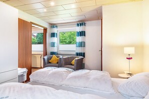 1 makuuhuone, vuodevaatteet