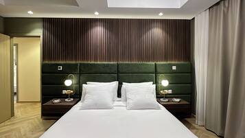 Deluxe Apartment, City View | Premium bedding, down comforters, memory foam beds, in-room safe