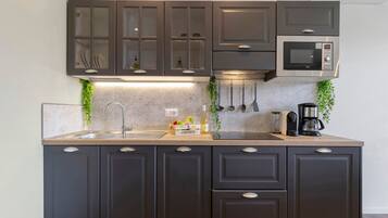 KĂŒhlschrank, Mikrowelle, Herdplatte, GeschirrspĂŒler