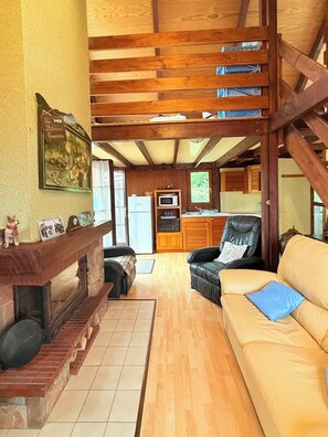 Fernseher, Kamin