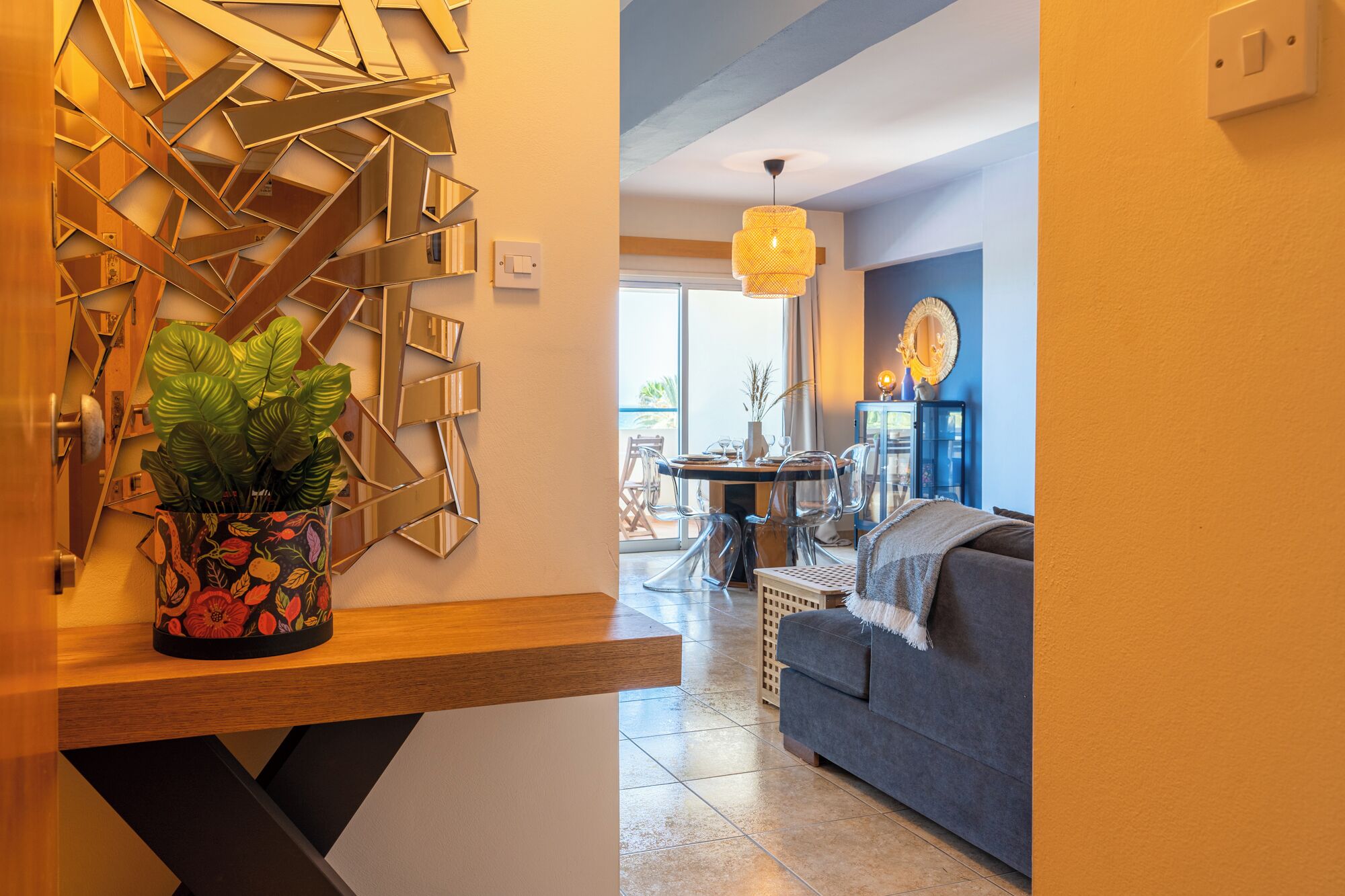 Apartment, 2 Bedrooms, Kitchen, Sea View | Living room | 42-inch Smart TV with digital channels, streaming services