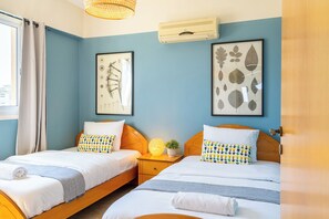 Apartment, 2 Bedrooms, Kitchen, Sea View | Blackout drapes, iron/ironing board, free WiFi - Bayview 2-BR Apartment in Larnaca (Larnaca)