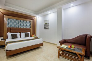 Deluxe tweepersoonskamer | Lakens van Egyptisch katoen, luxe beddengoed, donsdekens