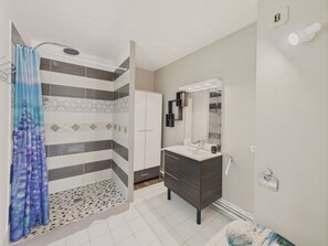 Shower, hair dryer