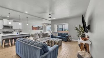 Smart TV, foosball, table tennis