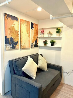 Apartment, 1 Bedroom | Living area - Budget Loft-type Condo in Uptown CDO (Cagayan de Oro)