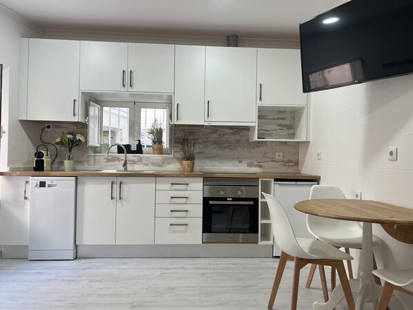 Microwave, oven, dishwasher, toaster