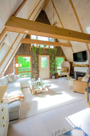 Fernseher, Kamin