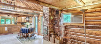 Authentic Log Cabin w/ Private Pond in Glidden