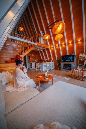 Luxury-Bungalow, Balkon, Seeblick