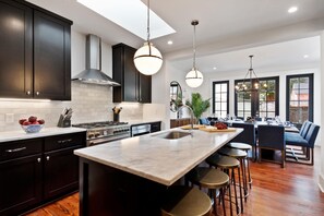 Fridge, microwave, oven, stovetop - Renovated Victorian Home | Forsyth Park (Savannah)
