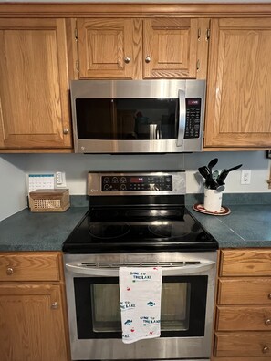 Microwave, oven, stovetop, dishwasher