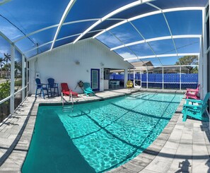 A heated pool