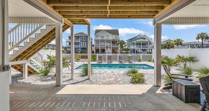 Brand New 4BR Channel Front Home in Cherry Grove! 326 46th Avenue, Pool