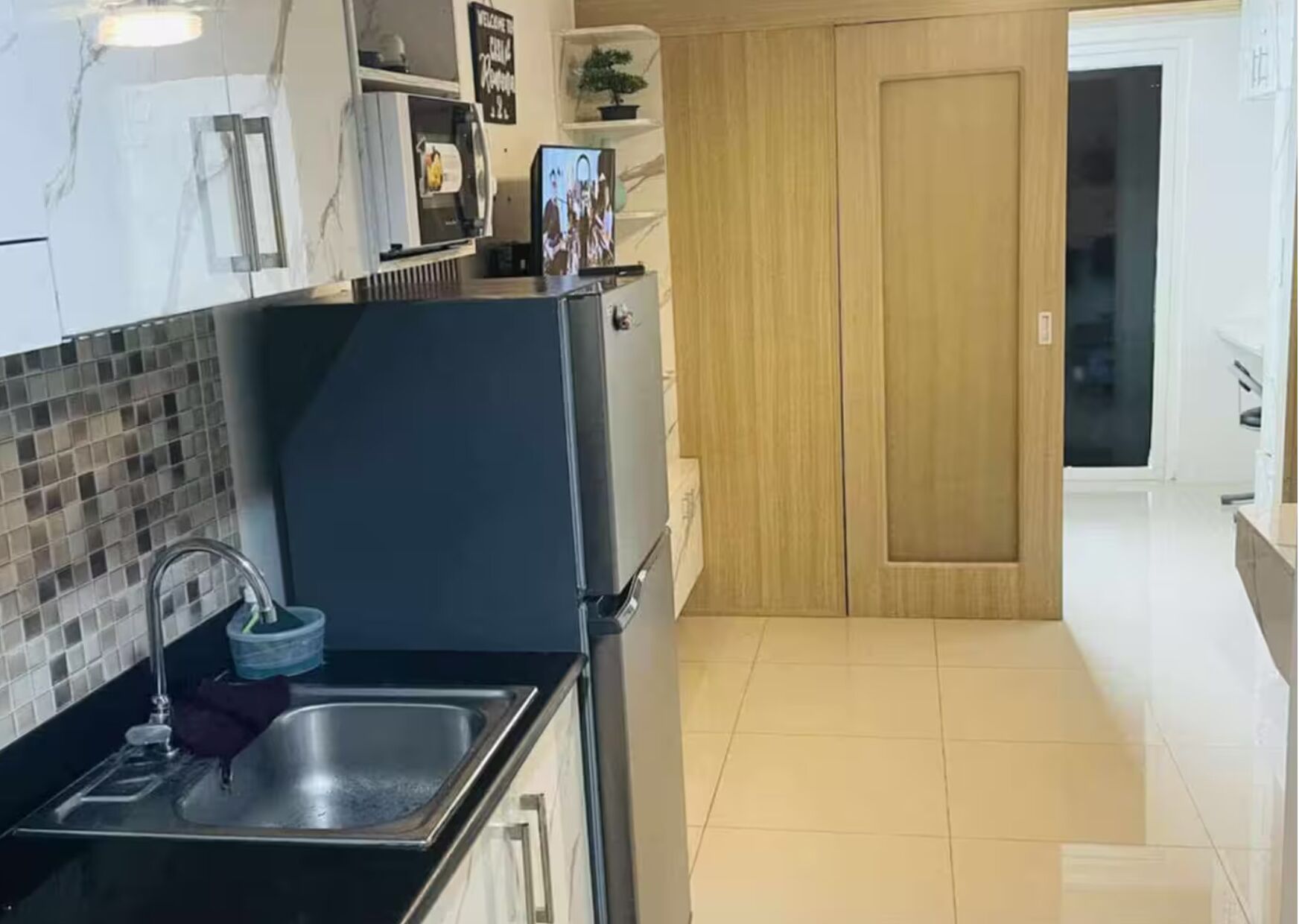 Appart'hôtel, 1 chambre, piscine privée, vue ville | Cuisine privée