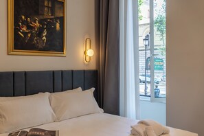 Habitación doble clásica, baño privado | Sábanas italianas Frette, ropa de cama de alta calidad y edredón 