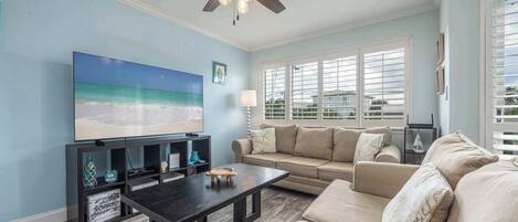 42-inch flat-screen TV with digital channels