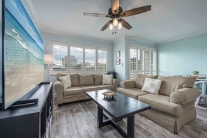 Condo, 1 Queen Bed with Sofa bed, Balcony, Garden View (Emerald Isle Escape) | Living area | 42-inch flat-screen TV with digital channels - Holiday Isle - Private Beach - Special Offer! (Destin)