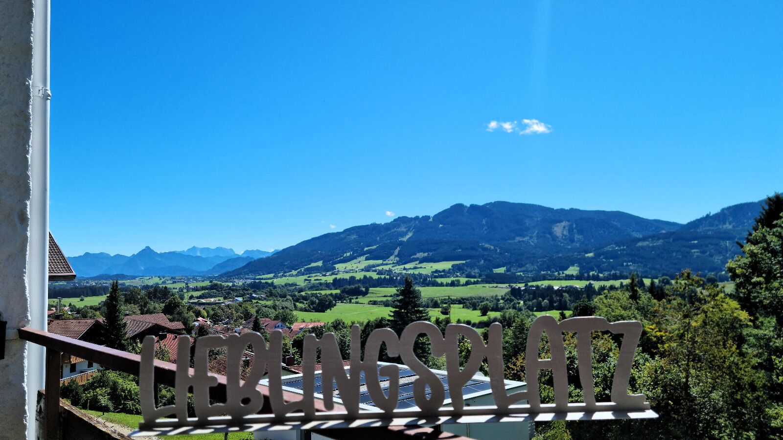 Blick von der Unterkunft