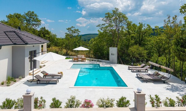 A heated pool