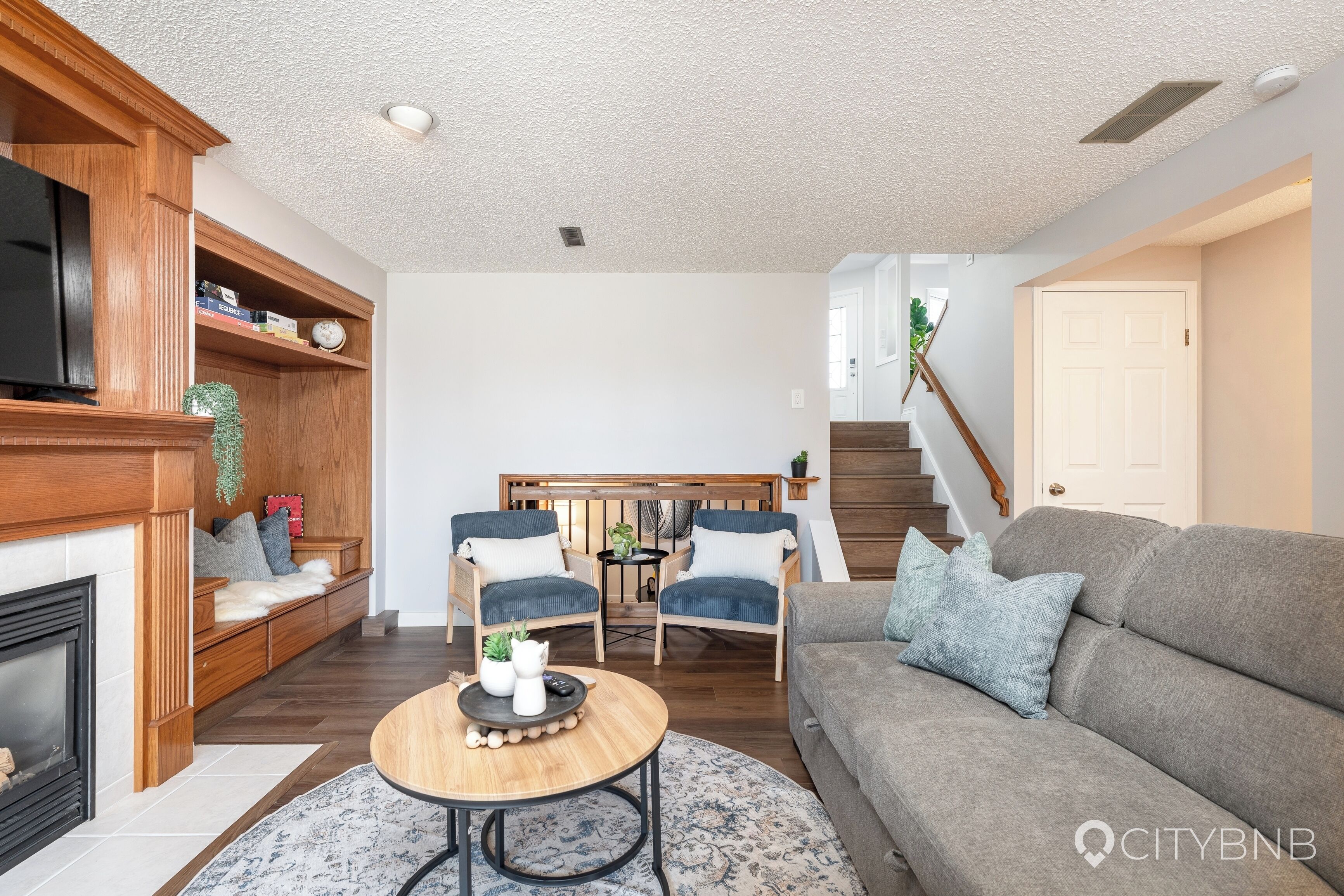 TV connectée, cheminée