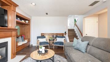 TV connectée, cheminée