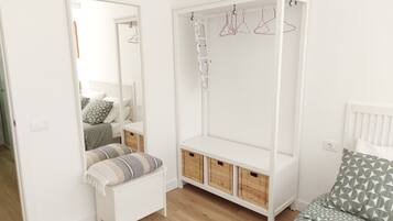 1 habitación, tabla de planchar con plancha, wifi y ropa de cama