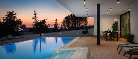 A heated pool