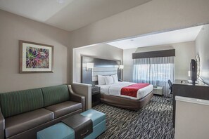Tabla de planchar con plancha, wifi y ropa de cama