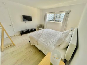 1 bedroom, iron/ironing board, travel crib, WiFi