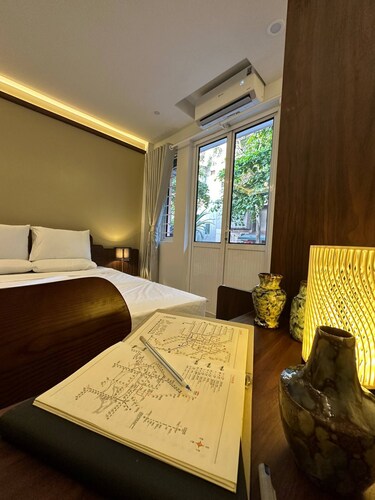 Central Old Quarter 2BR | Street - facing room | Balcony | Bamboura Home