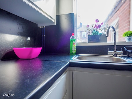 Shared fridge, microwave