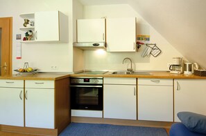 Fridge, oven, stovetop, dishwasher