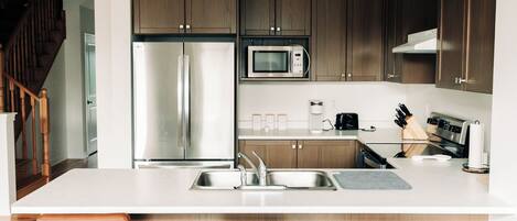 Microwave, oven, stovetop, dishwasher