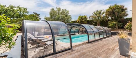 A heated pool