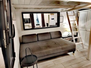 TV, DVD player, livros