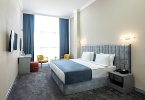 Deluxe Room, 1 Bedroom, City View | In-room safe, soundproofing, iron/ironing board, free WiFi - Novo Sky Hotel (Baku)