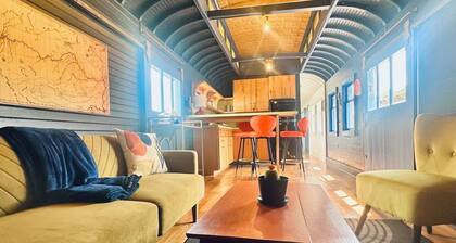 Train Wreck Inn - The Blue Train Car