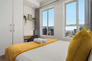 In-room safe, iron/ironing board, Internet, bed sheets