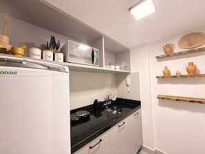 Private kitchen - Flat Cabo Branco Aurea 50m do mar 105 (Joao Pessoa)