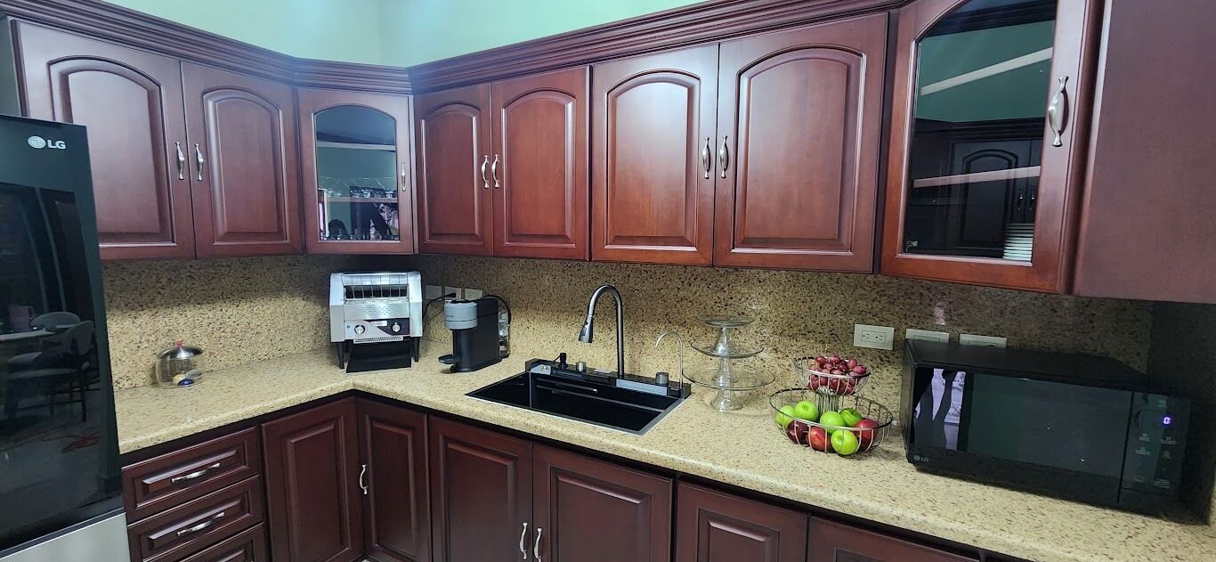 Mini-fridge, toaster, cookware/dishes/utensils