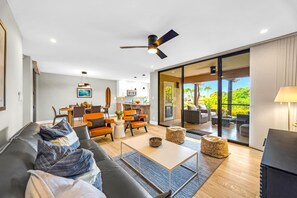 Condo (1 Bedroom) | Living room | 65-inch TV with digital channels - Wailea Ekahi Village WKV-45C by KBM (Kihei)