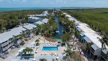 Outdoor pool, a heated pool