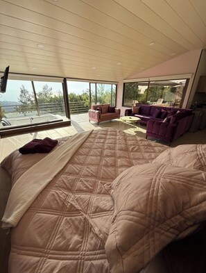 Lyxlägenhet | Vardagsrum | Eldstad