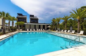 A heated pool