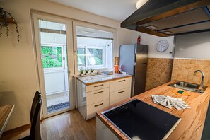 Fridge, oven, stovetop, dishwasher