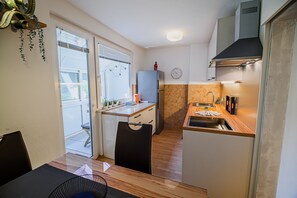 Fridge, oven, stovetop, dishwasher